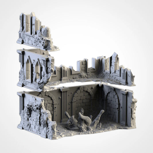 Infected Ruins - 3-Storey C Shape