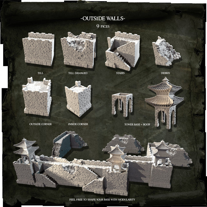 Sunrise Castle Outside Walls & Gate