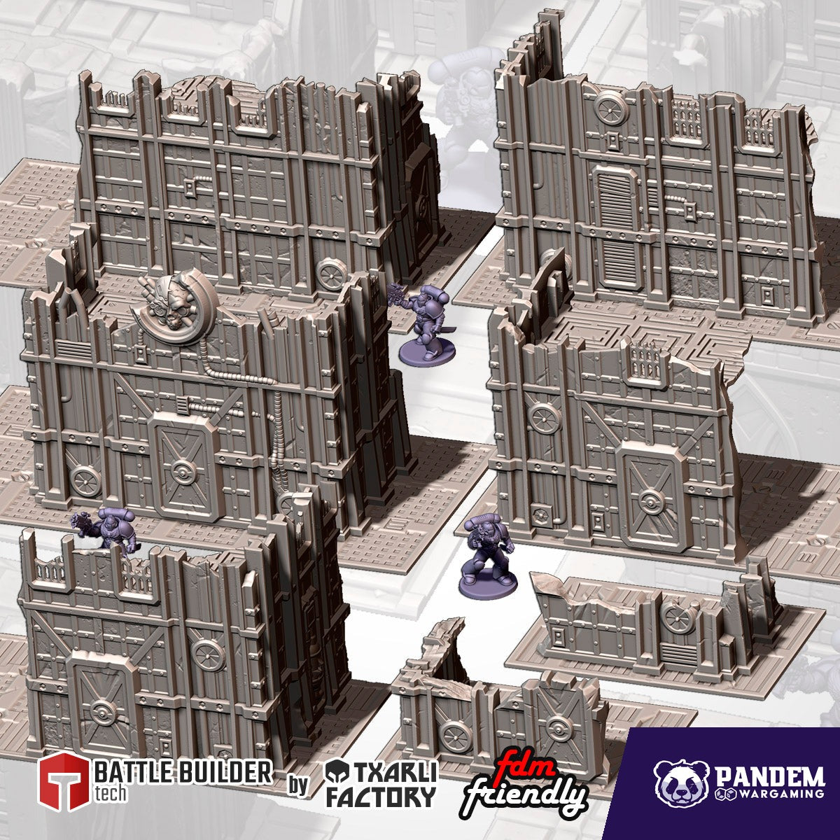 Industrial Ruins - Large L Ruin Left