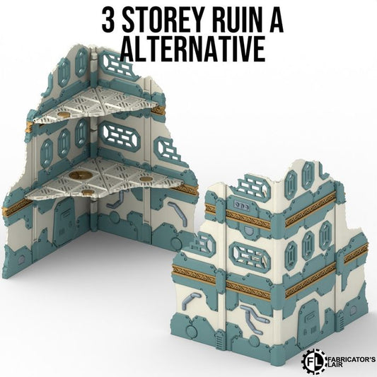 Foldable Terrain 11th Ed - Space Dwarf - 3 Storey Right