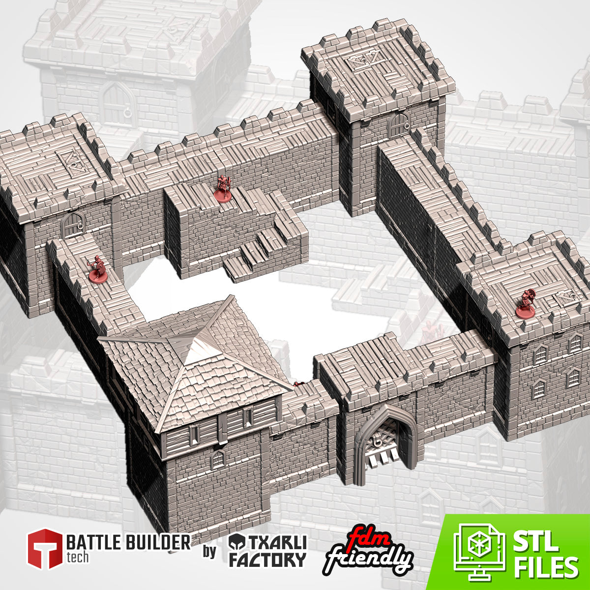 Classic Fortress | full modular set - 3D printed wargaming terrain by Txarli Factory