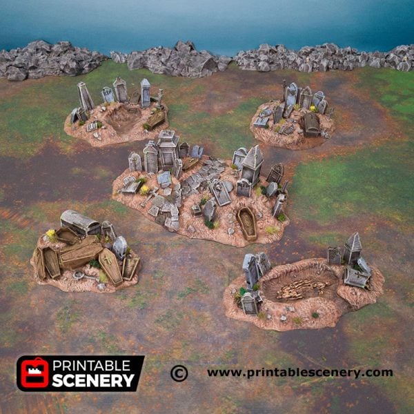 Graveyard Hills - Medium Set 1 (2 pieces)