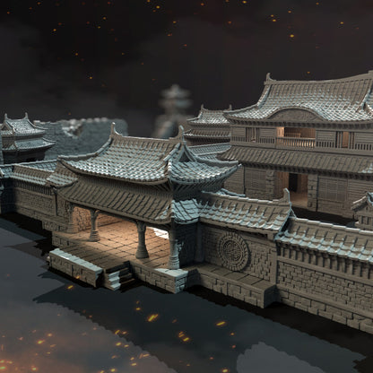 Sunrise Castle Inside Walls & Gate