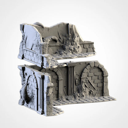 Infected Ruins - 2-Storey L Shape Left