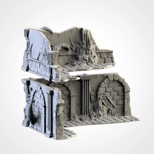 Infected Ruins - 2-Storey L Shape Right