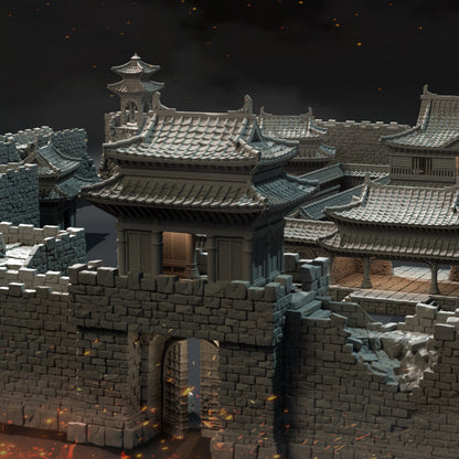 Sunrise Castle Outside Walls & Gate