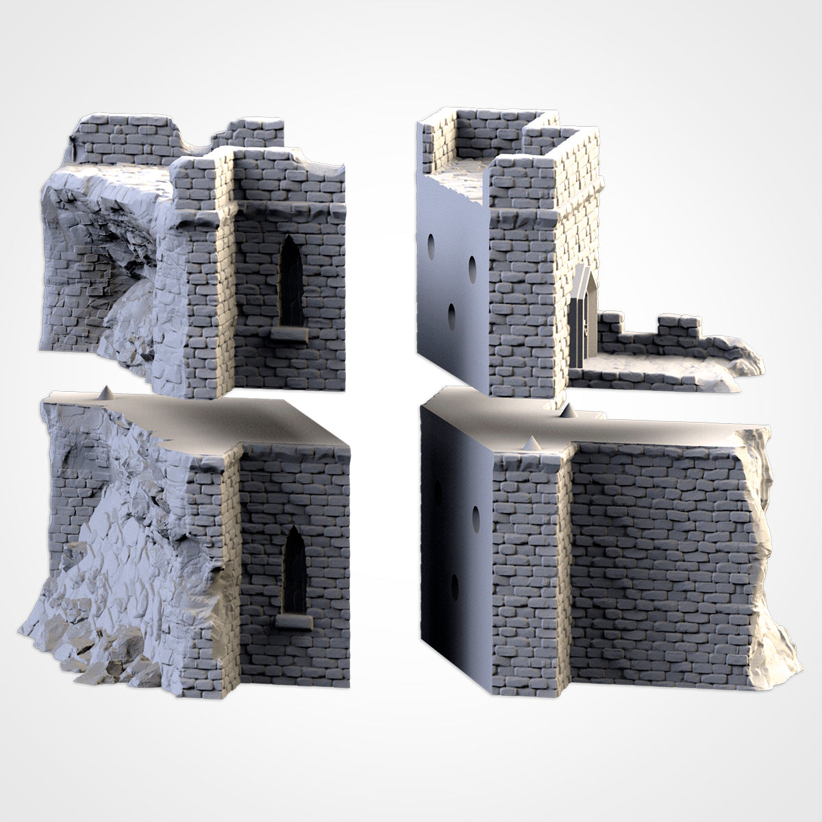 Ruined Castle | 3D printed wargaming terrain by Txarli Factory