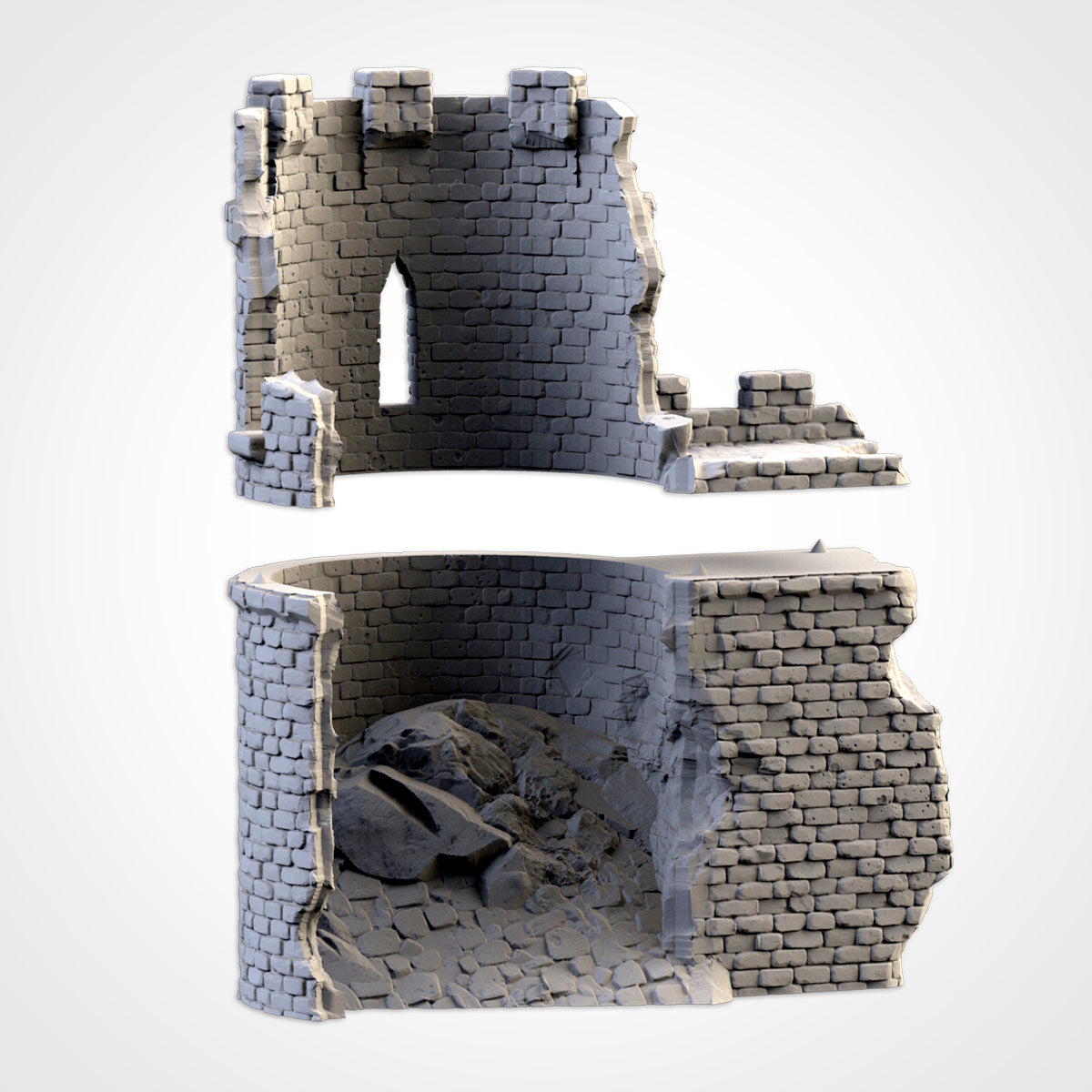 Ruined Castle | 3D printed wargaming terrain by Txarli Factory