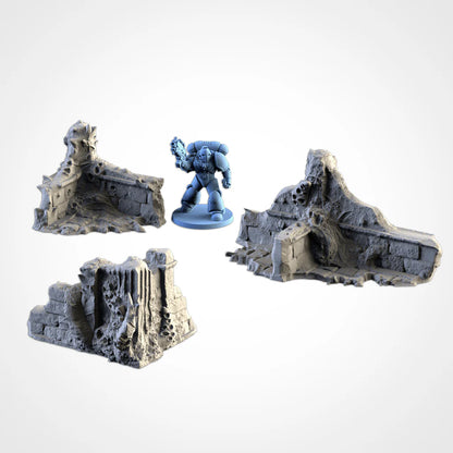Infected Ruins - 1-Storey Small Set (3 Pieces)
