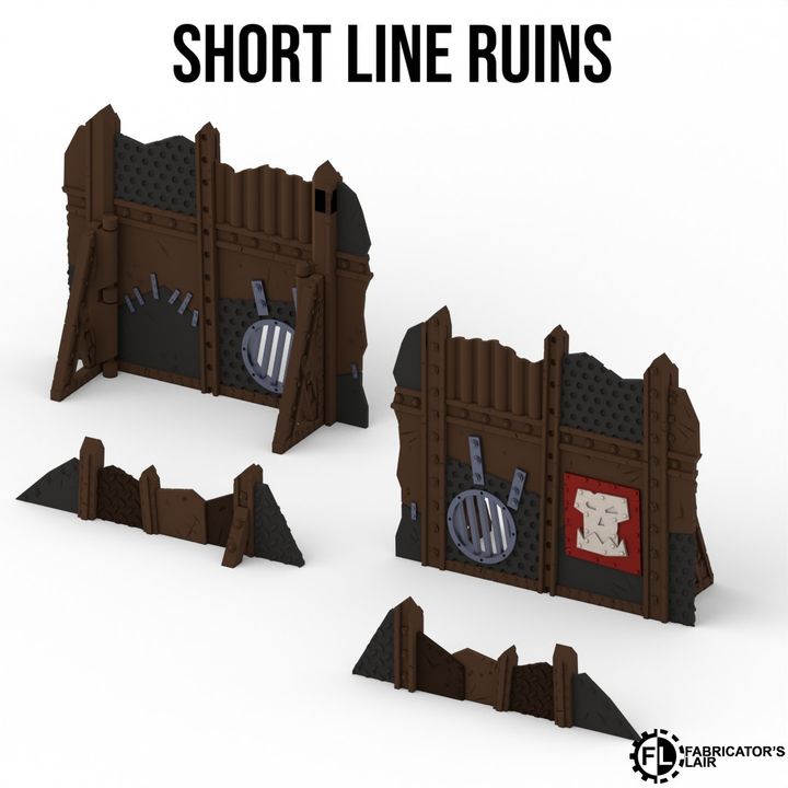 Foldable Terrain 11th Ed - Greenskin - Short Low Wall