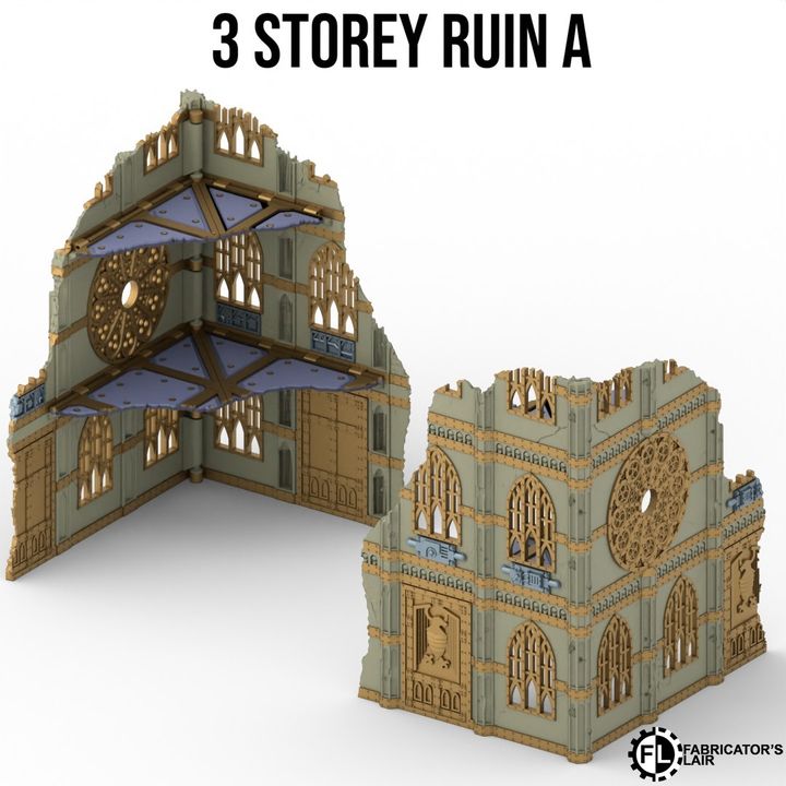 Foldable Terrain 11th Ed - Gothic - 3 Storey Right