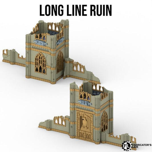 Foldable Terrain 11th Ed - Gothic - Long Ruin