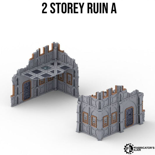 Foldable Terrain 11th Ed - Armored - 2 Storey Right