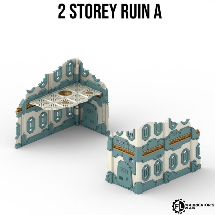 Foldable Terrain 11th Ed - Space Dwarf - 2 Storey Right