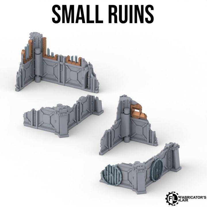 Foldable Terrain 11th Ed - Armored - Small Ruins Set