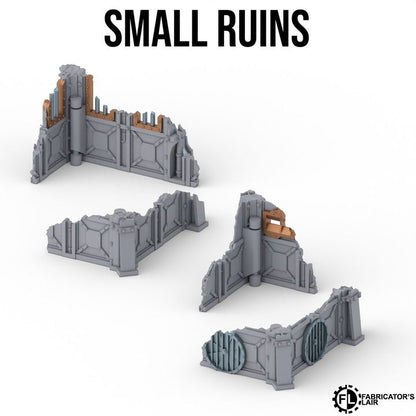 Foldable Terrain 11th Ed - Armored - Small Ruins Set
