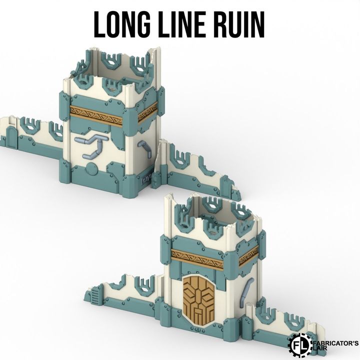 Foldable Terrain 11th Ed - Space Dwarf - Long Ruin