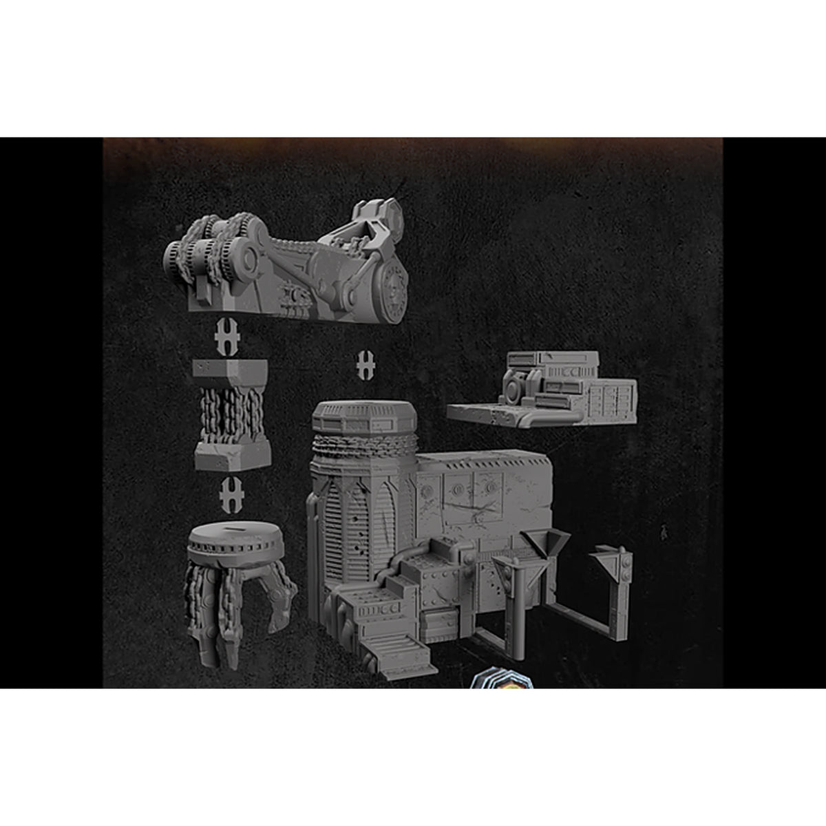 Battlezone Mars - Ironlift Mech Crane parts guide diagram showing the crane's components and how they assemble