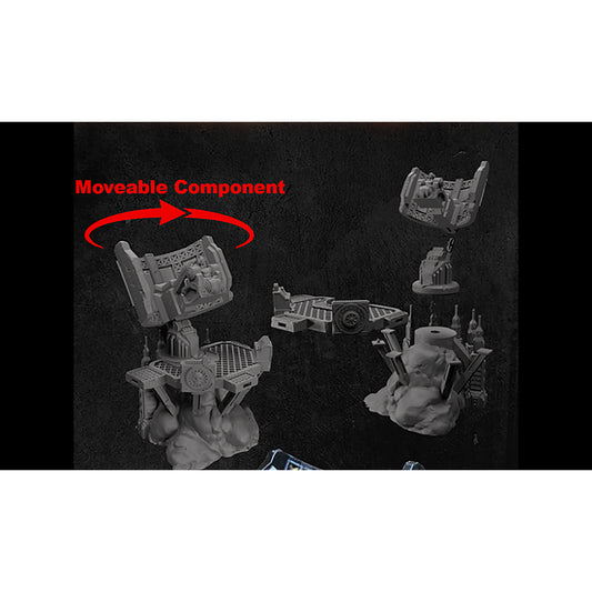 Battlezone Mars - Void Gazer Radar parts guide diagram showing the moveable dish tilting and detached