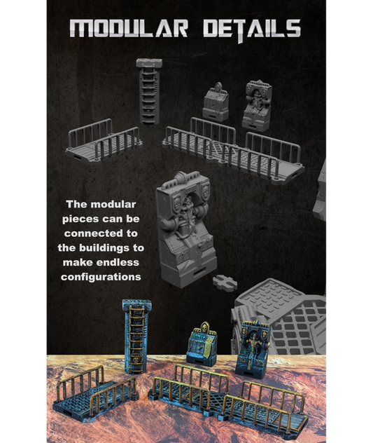 Battlezone Mars - Modular Parts - Cap Terminal information card on connecting the modular pieces to the buildings