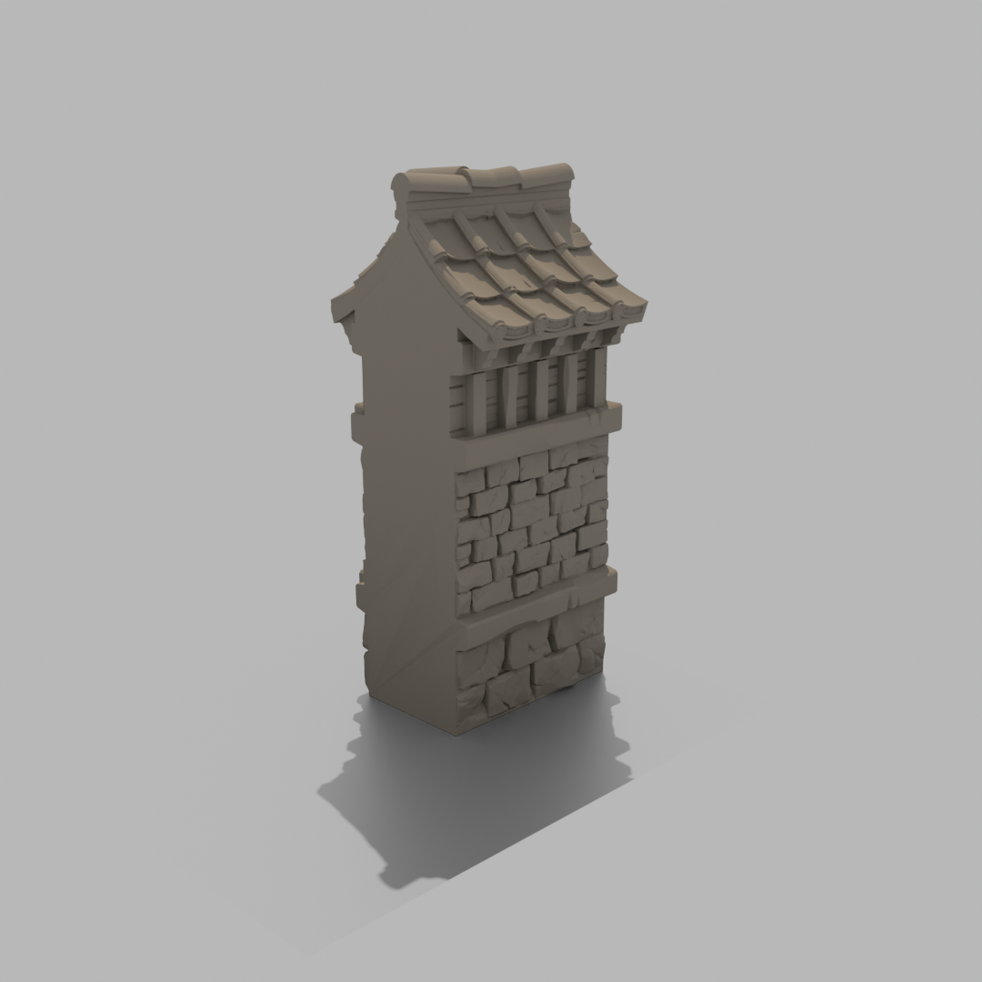 Sunrise Castle Inside Walls & Gate - T Shape