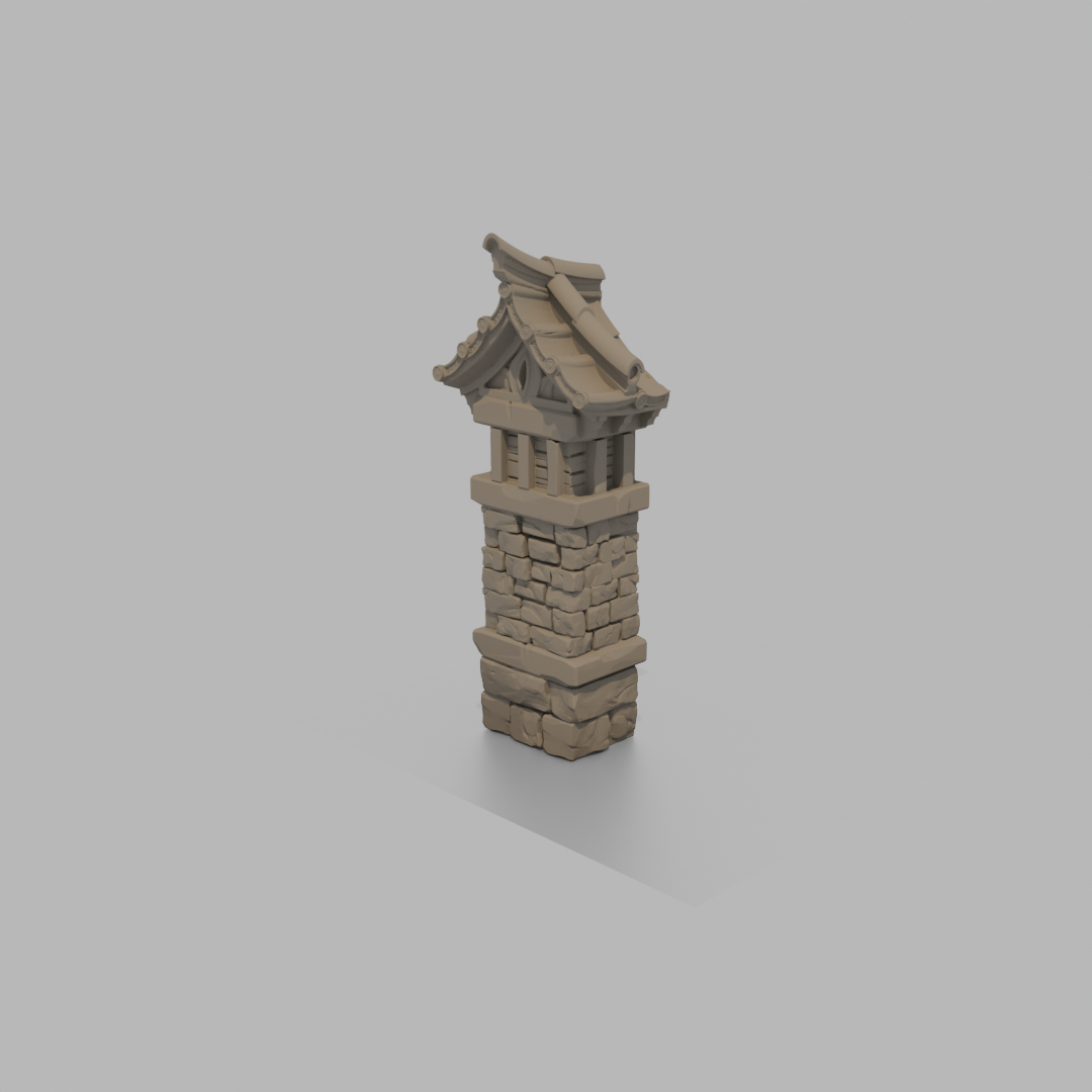 Sunrise Castle Inside Walls & Gate - End Shape