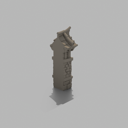Sunrise Castle Inside Walls & Gate - End Shape