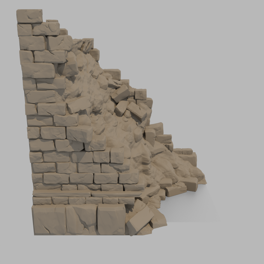 Sunrise Castle Outside Walls & Gate - Debris
