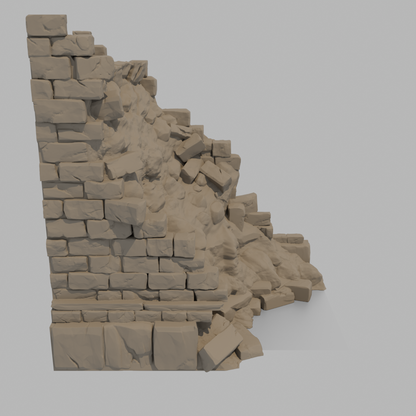 Sunrise Castle Outside Walls & Gate - Debris