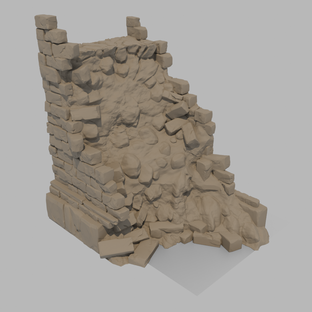 Sunrise Castle Outside Walls & Gate - Debris