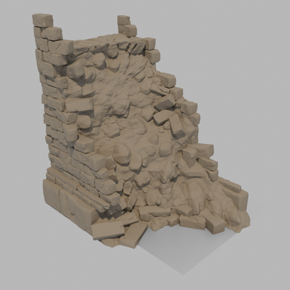 Sunrise Castle Outside Walls & Gate - Debris