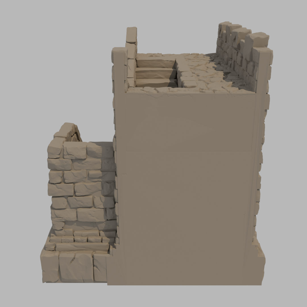Sunrise Castle Outside Walls & Gate - Stairs Right