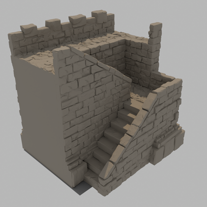 Sunrise Castle Outside Walls & Gate - Stairs Right