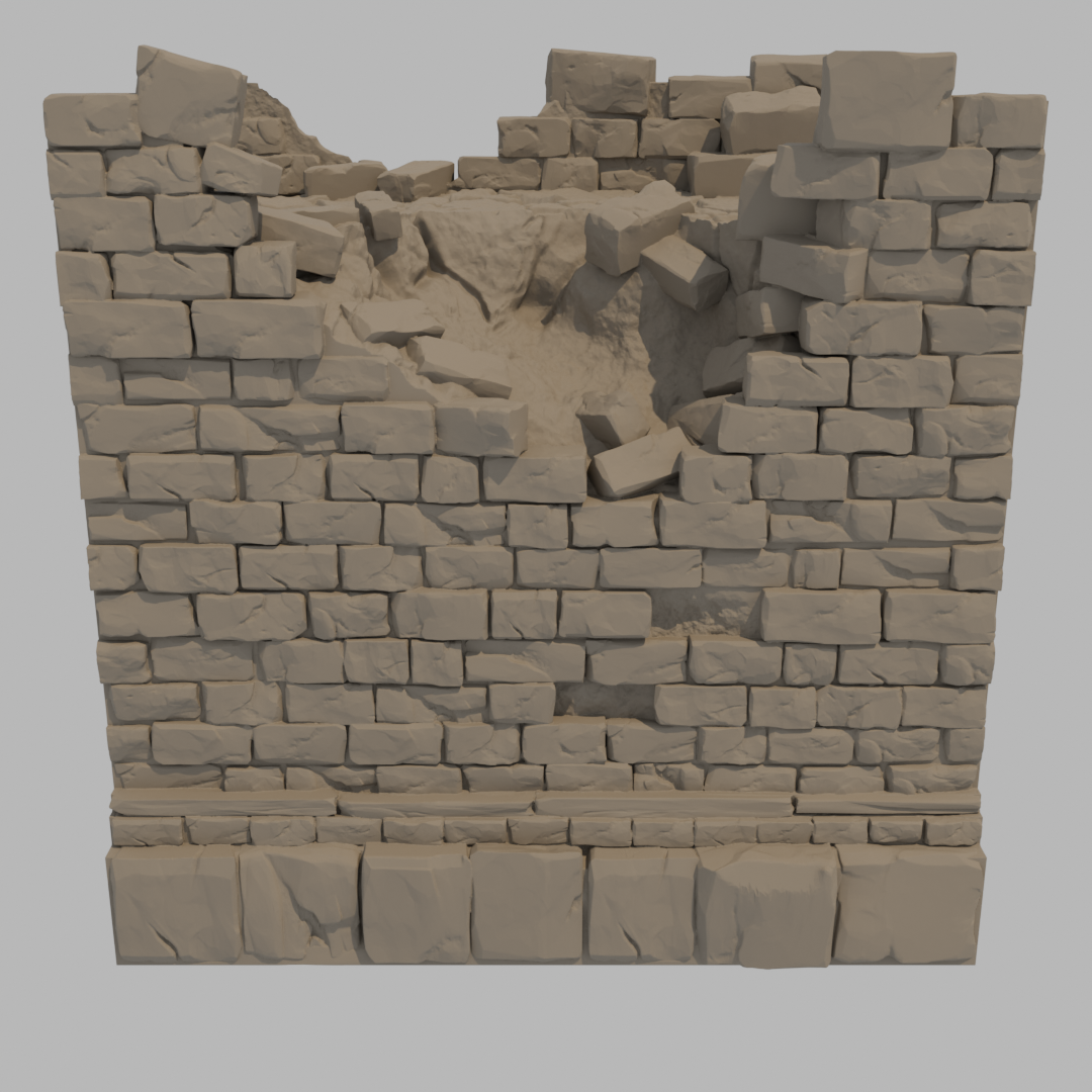 Sunrise Castle Outside Walls & Gate - Till Damaged