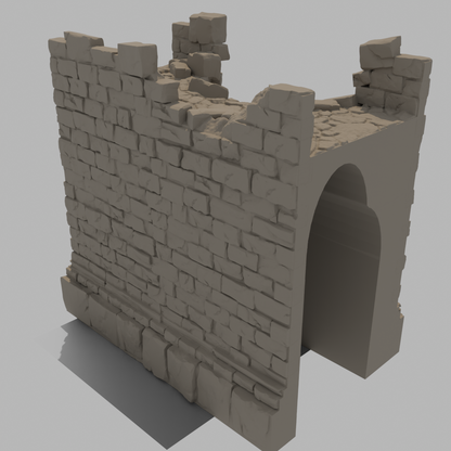 Sunrise Castle Outside Walls & Gate - Till Damaged